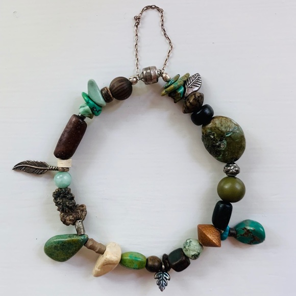 Vintage Jewelry - Vintage Stone and Silver Bracelet NWOT